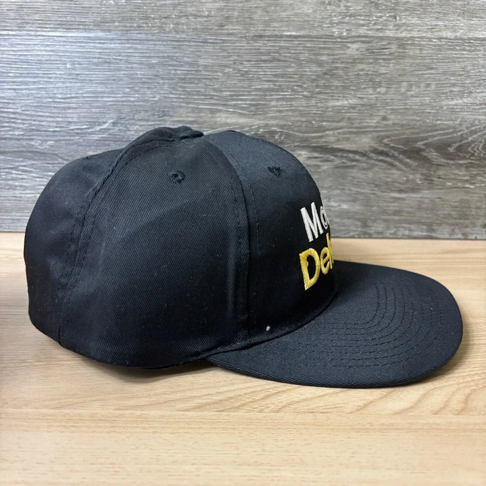 Vintage Mobil Delvac‎ Hat Cap Snap Back Black Trucker Adjustable